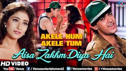 Aisa Zakhm Diya Hai | Aamir khan & Manisha| Akele Hum Akele Tum| 90